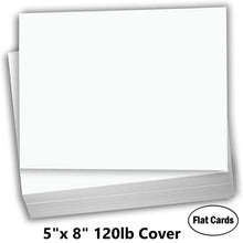 Hamilco Blank Index Cards 5 x 8 Card Stock 120lb Cover White Cardstock Paper - 100 Pack