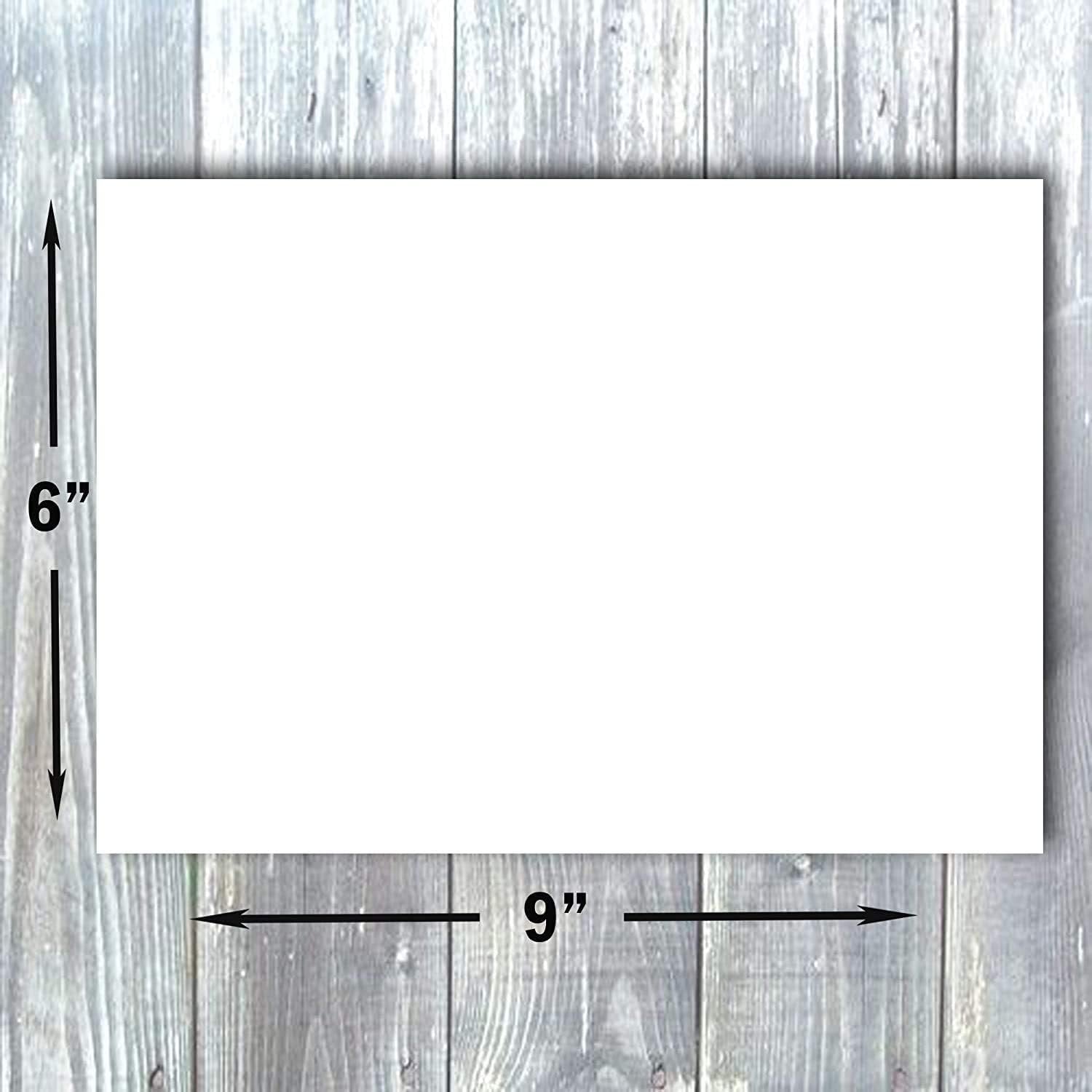 Hamilco Blank Index Cards 6" x 9" Heavyweight Card Stock 80lb Cover White Cardstock Paper - 100 Pack