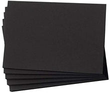 Hamilco Black Colored Cardstock Thick paper - Blank Note Greeting Invitations & Index Cards - Flat 4 x 6" Heavy Weight 80 lb Scrapbook Chalkboard Card Stock - 100 Pack