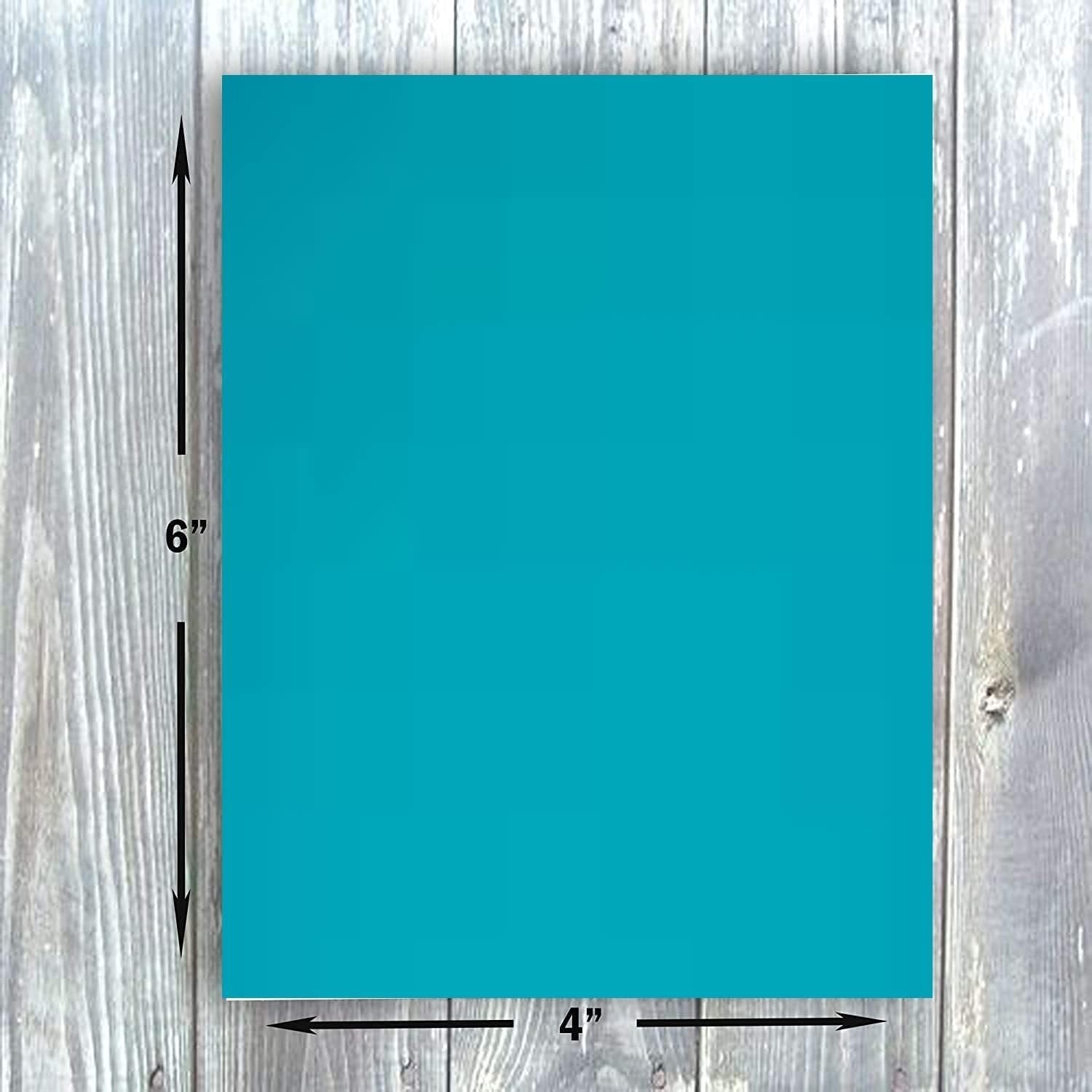 Hamilco Colored Scrapbook Cardstock Paper 4x6 Card Stock Paper 65 lb Cover 100 Pack (Coral Teal)