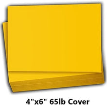Hamilco Colored Scrapbook Cardstock Paper 4x6 Card Stock Paper 65 lb Cover 100 Pack (Sunflower Yellow)