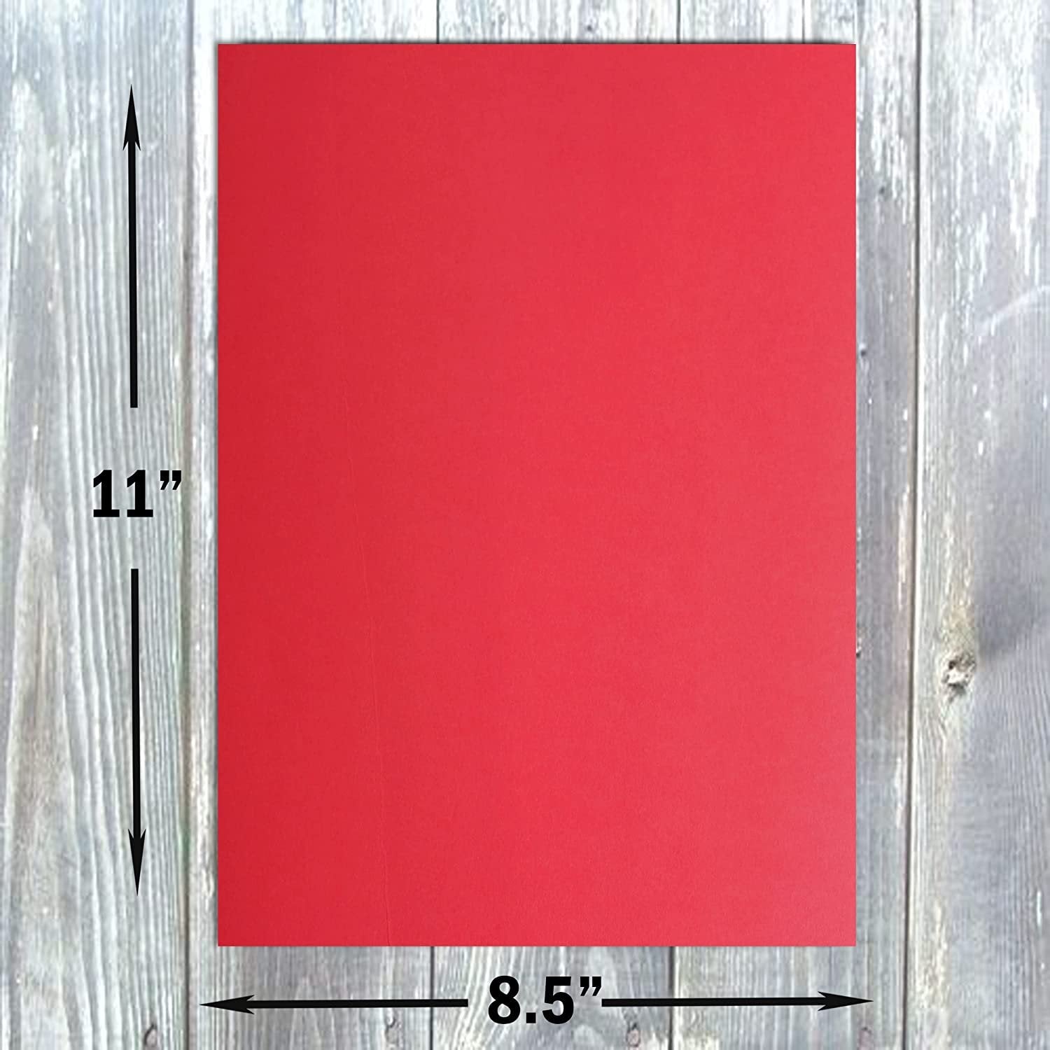 Hamilco Colored Cardstock Scrapbook Paper 8.5" x 11" Punch Red Color Card Stock Paper 50 Pack - Hamilco.com