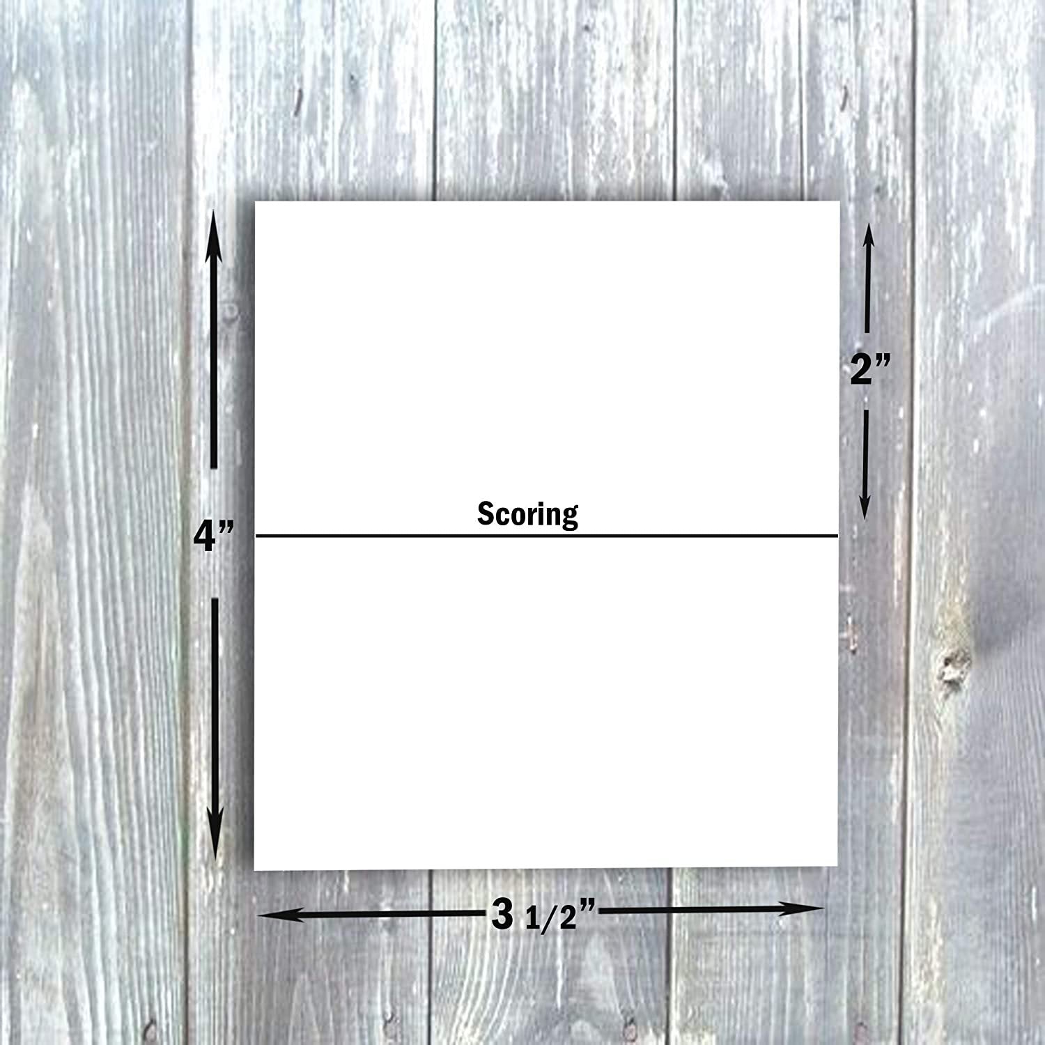 Hamilco Blank Tent Name Place Table Cards 3 1/2" x 2" Folded Card Stock - White Cardstock Paper 80lb Cover - 100 Pack - Hamilco.com